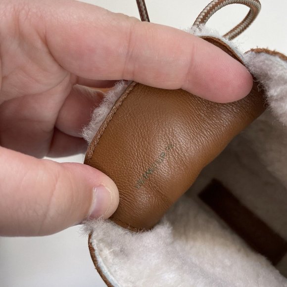 Vince Women's Finley 2 Ankle Boot Size US Women's 6 Brown Leather Lamb Sheerling - Picture 5 of 10